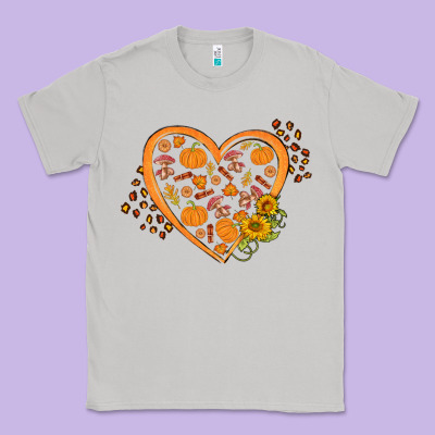 Western Autumn Heart Classic Tee Designed By Fadigitalartstudio