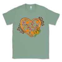 Sage Western Autumn Heart Classic Tee - FaDigitalArtStudio