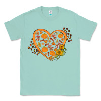 Seafoam Western Autumn Heart Classic Tee - FaDigitalArtStudio