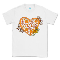 White Western Autumn Heart Classic Tee - FaDigitalArtStudio