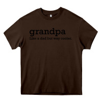 Chocolate Brown grandpa Heavy Core Tee - DesigneFamous