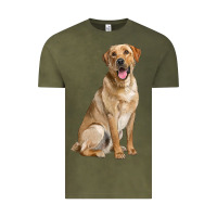 Vintage Olive Labrador Retriever llustrations Vintage Tee - LillyAllenDesigns