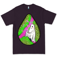 Plum halloween ghost teardrop Premium Tee - BundleAndBundleShop