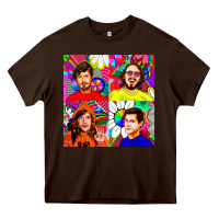 Chocolate Brown workaholics Heavy Core Tee - DesigneFamous