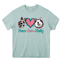 Arona Peace Love Husky Heavy Core Tee - Jasminsmagicworld