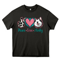 Asphalt Peace Love Husky Heavy Core Tee - Jasminsmagicworld