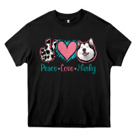 Black Peace Love Husky Heavy Core Tee - Jasminsmagicworld