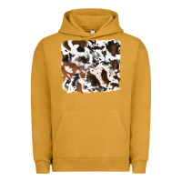 Pigment Peanut Butter cowhide background Urban Hoodie - RanaPortraitStore