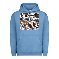 Pigment Pebble Blue cowhide background Urban Hoodie - RanaPortraitStore