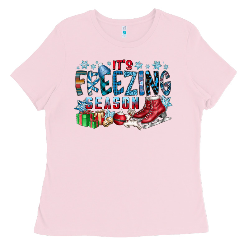 It's Freezing Season Ladies Tee by CowhideDigitalArt | Teevron
