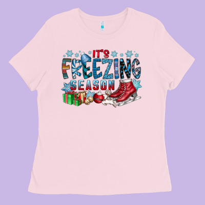 It's Freezing Season Ladies Tee Designed By Cowhidedigitalart