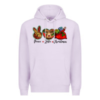 Lilac peace love Christmas Premium Hoodie - BarkalooDesign