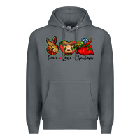Rock peace love Christmas Premium Hoodie - BarkalooDesign