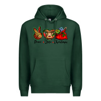 Sports Green peace love Christmas Premium Hoodie - BarkalooDesign