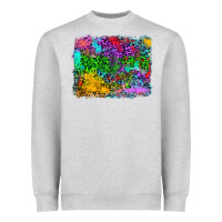 Heather Grey colorful leopard background Heavyweight Sweatshirt - RanaPortraitStore