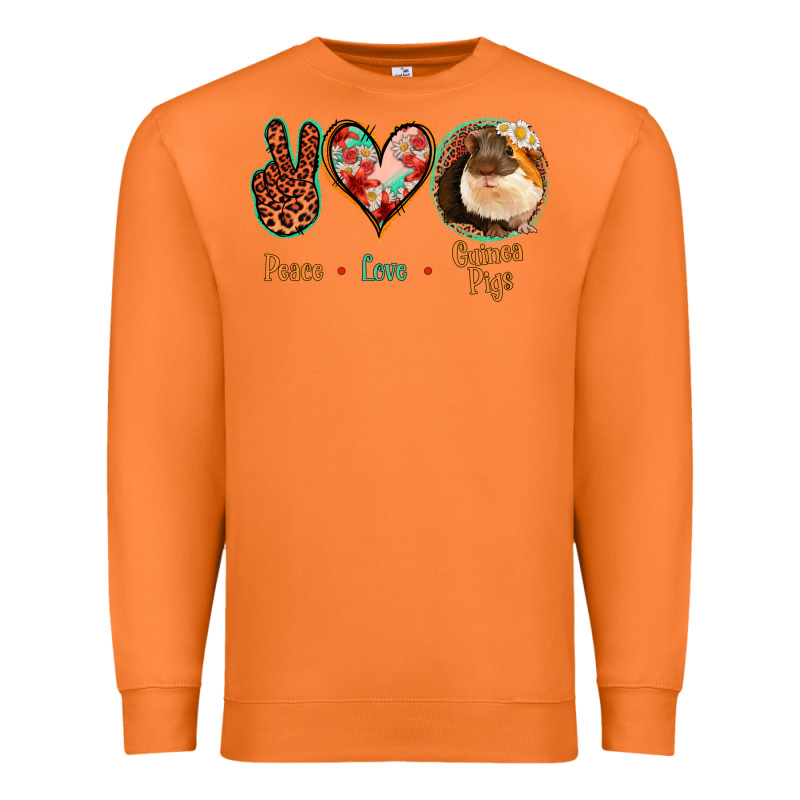 Peace Love Guinea Pigs Premium Sweatshirt by Jasminsmagicworld | Teevron