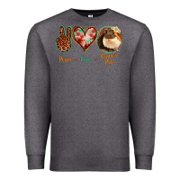 Charcoal Heather Peace Love Guinea Pigs Premium Sweatshirt - Jasminsmagicworld