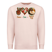Pale Pink Peace Love Guinea Pigs Premium Sweatshirt - Jasminsmagicworld