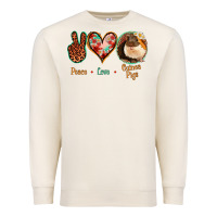 Sandshell Peace Love Guinea Pigs Premium Sweatshirt - Jasminsmagicworld