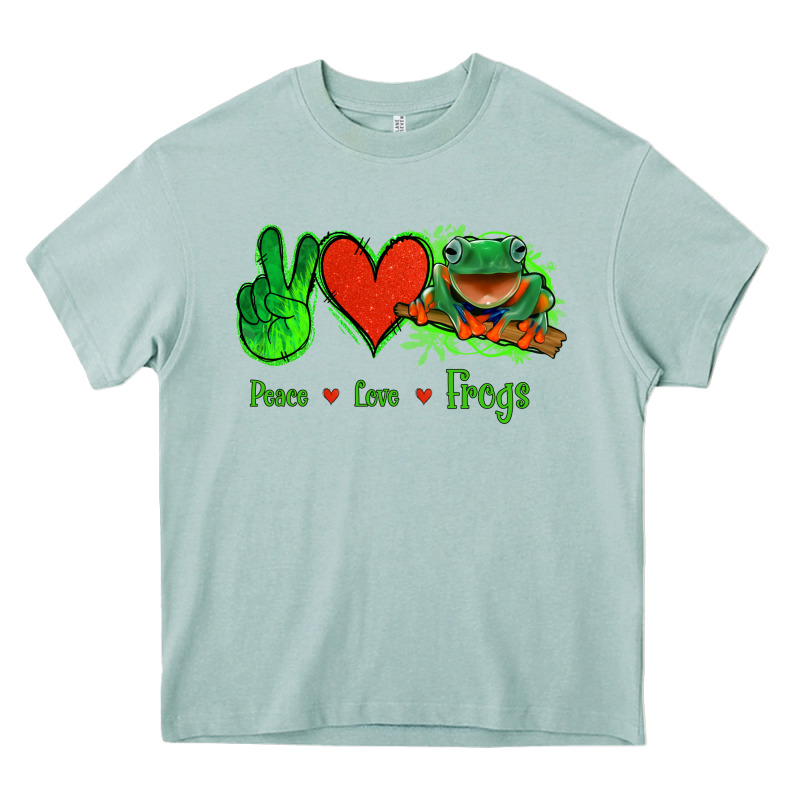 Peace Love Frogs Heavy Core Tee by Jasminsmagicworld | Teevron