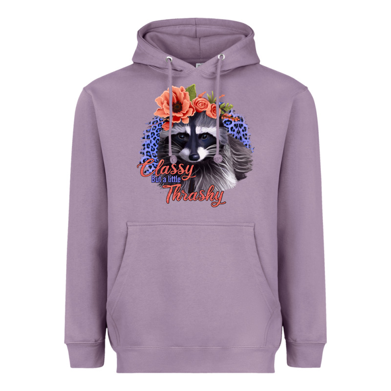 Classy But A Little Thrashy Racoon With Flowers Heavyweight Hoodie by Jasminsmagicworld | Teevron