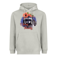 Moon Dust Classy But A Little Thrashy Racoon With Flowers Heavyweight Hoodie - Jasminsmagicworld
