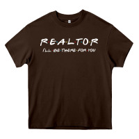 Chocolate Brown realtor Heavy Core Tee - DesigneFamous