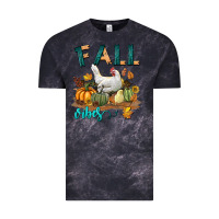 Cloud Black Fall Vibes Chicken Vintage Tee - LillyAllenDesigns