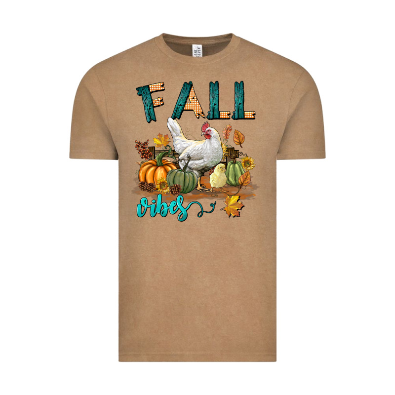 Fall Vibes Chicken Vintage Tee by LillyAllenDesigns | Teevron