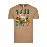 Vintage Coffee Fall Vibes Chicken Vintage Tee - LillyAllenDesigns