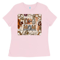 Bubblegum Pink Dog Mom Ladies Tee - CowhideDigitalArt
