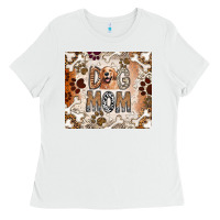 White Dog Mom Ladies Tee - CowhideDigitalArt