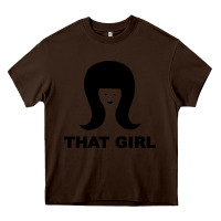 Chocolate Brown that girl Heavy Core Tee - DesigneFamous