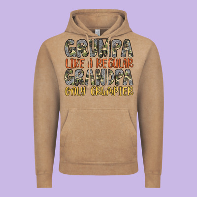 Grumpa Like A Regular Grandpa Only Grumpier Vintage Hoodie Designed By Artiststas