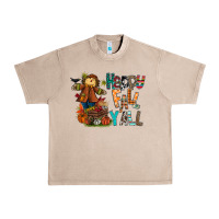 French Oak happy fall y all Urban Heavy Tee - CowhideDigitalArt