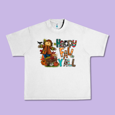 Happy Fall Y All Urban Heavy Tee Designed By Cowhidedigitalart