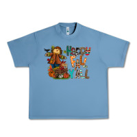 Pebble Blue happy fall y all Urban Heavy Tee - CowhideDigitalArt
