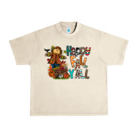 Sandshell happy fall y all Urban Heavy Tee - CowhideDigitalArt