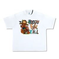 White happy fall y all Urban Heavy Tee - CowhideDigitalArt