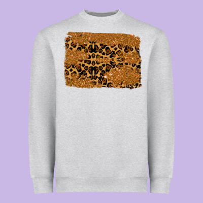 Leopard Glitter Background Heavyweight Sweatshirt Designed By Ranaportraitstore
