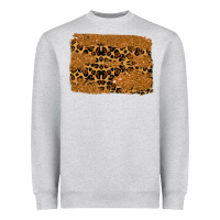 Heather Grey leopard glitter background Heavyweight Sweatshirt - RanaPortraitStore