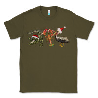Army Green Christmas alligator pelican crawfish Classic Tee - BarkalooDesign