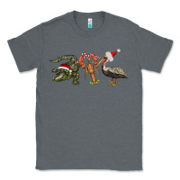Charcoal Heather Christmas alligator pelican crawfish Classic Tee - BarkalooDesign