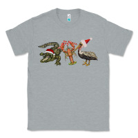 Heather Grey Christmas alligator pelican crawfish Classic Tee - BarkalooDesign