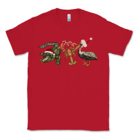 Red Christmas alligator pelican crawfish Classic Tee - BarkalooDesign