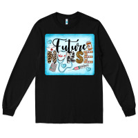 Black Western Future Nurse Long Sleeve Tee - LillyAllenDesigns