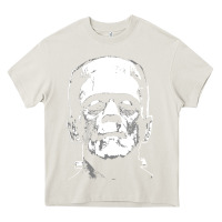 Cream frankenstein Heavy Core Tee - DesigneFamous