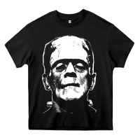 Black frankenstein Heavy Core Tee - DesigneFamous
