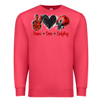 Cardinal Peace Love Ladybug Premium Sweatshirt - Jasminsmagicworld