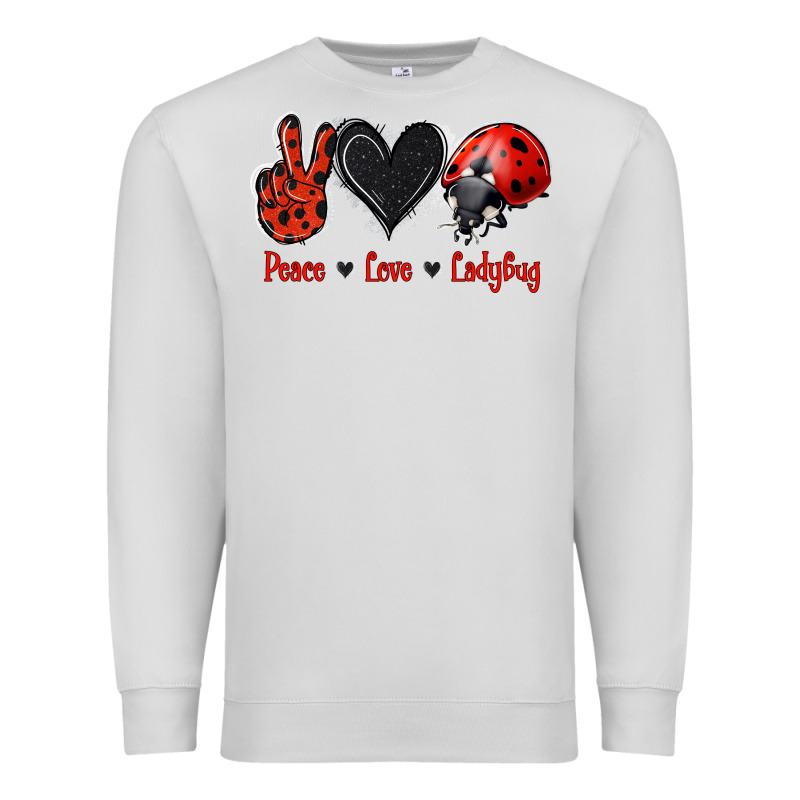 Peace Love Ladybug Premium Sweatshirt by Jasminsmagicworld | Teevron